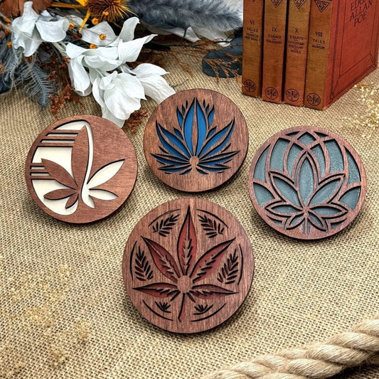 Cannabis Coaster Set