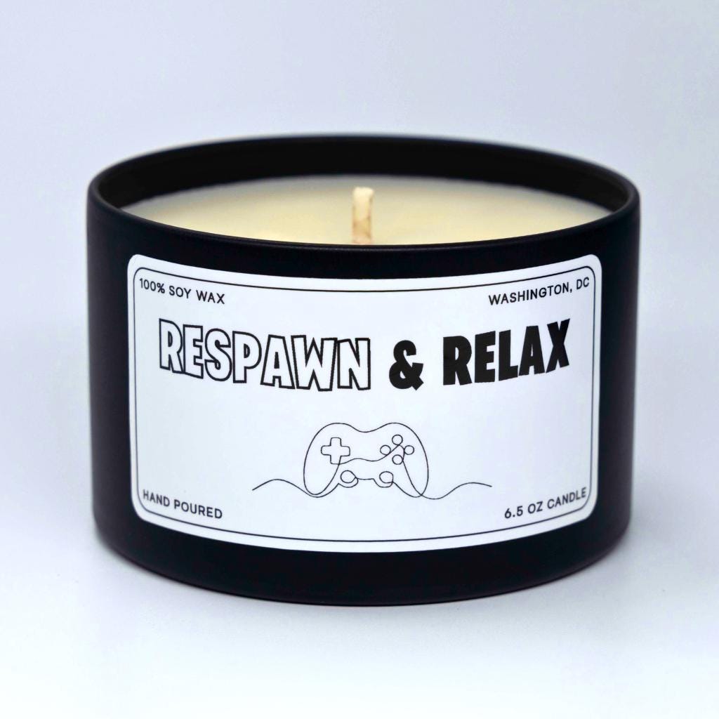 Respawn and Relax Gamer Candle