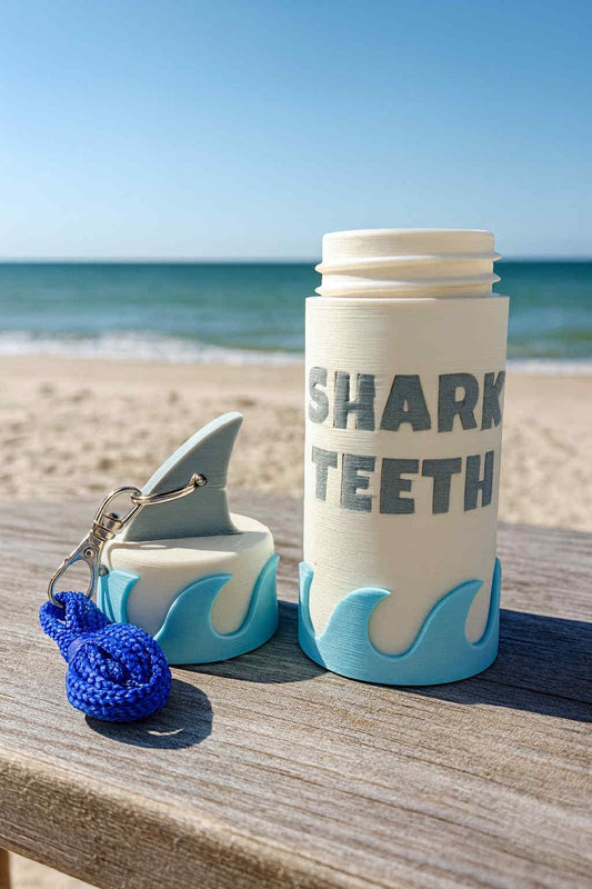 Shark Tooth Jar with Lanyard